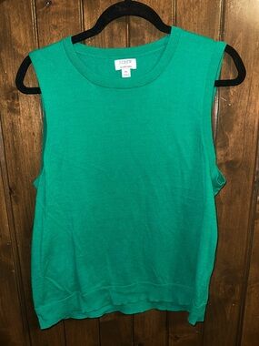 J. Crew Bright Teal Green Sleeveless Knit Tank
